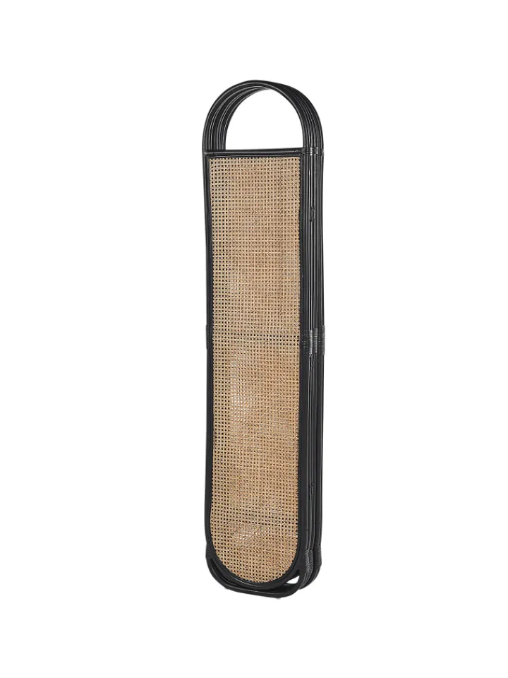 Beliani Paravents<Paravent CORTONA in /Braun/Schwarz - (W) 118 x (H) 180 x (L) 3 cm
