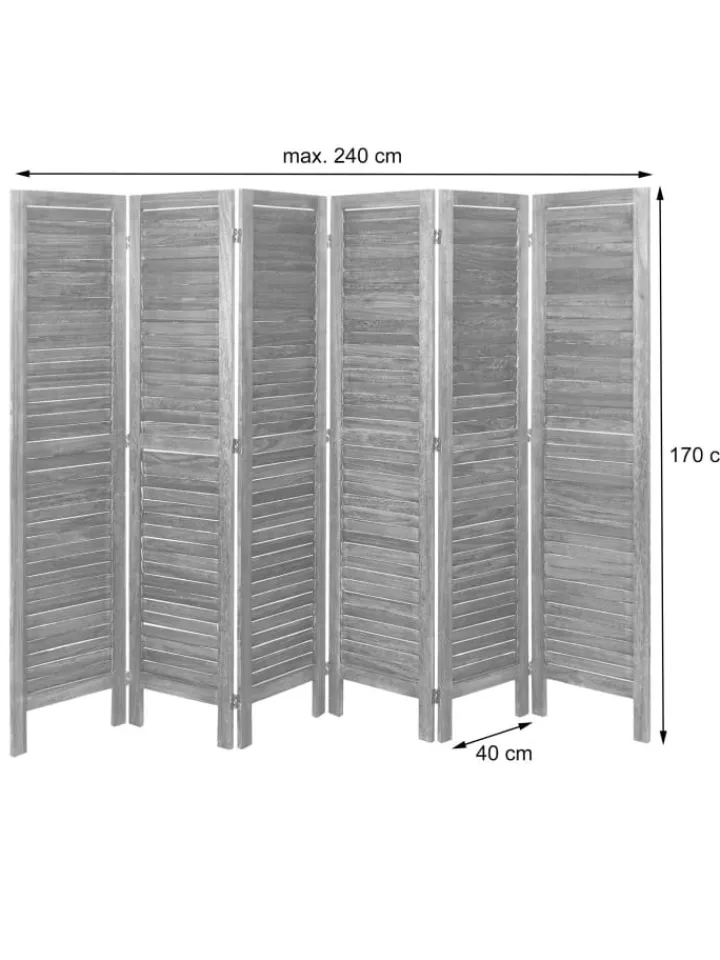 MCW Paravents<Paravent G30 im Shabby-Look, Weiß