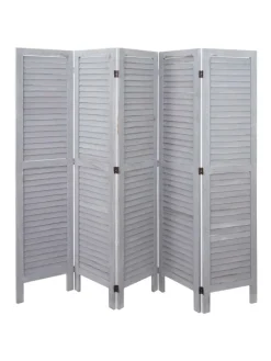 MCW Paravents<Paravent G30 im Shabby-Look, Grau