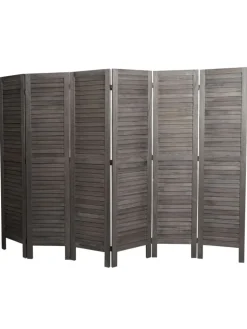 MCW Paravents<Paravent G30 im Shabby-Look, Grau-braun
