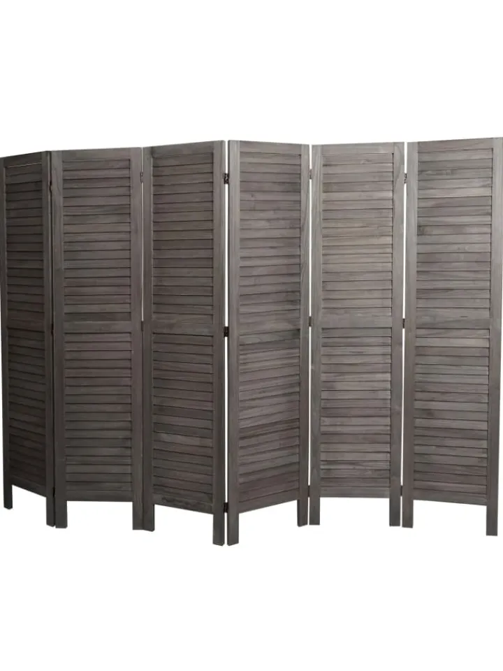 MCW Paravents<Paravent G30 im Shabby-Look, Grau-braun