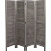 MCW Paravents<Paravent G30 im Shabby-Look, Grau-braun