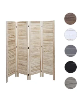 MCW Paravents<Paravent G30 im Shabby-Look, Hellbraun