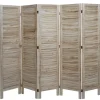 MCW Paravents<Paravent G30 im Shabby-Look, Hellbraun