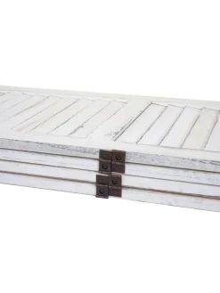 MCW Paravents<Paravent G30 im Shabby-Look, Weiß