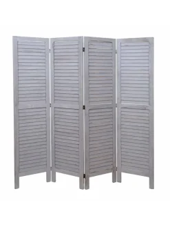MCW Paravents<Paravent G30 im Shabby-Look, Grau