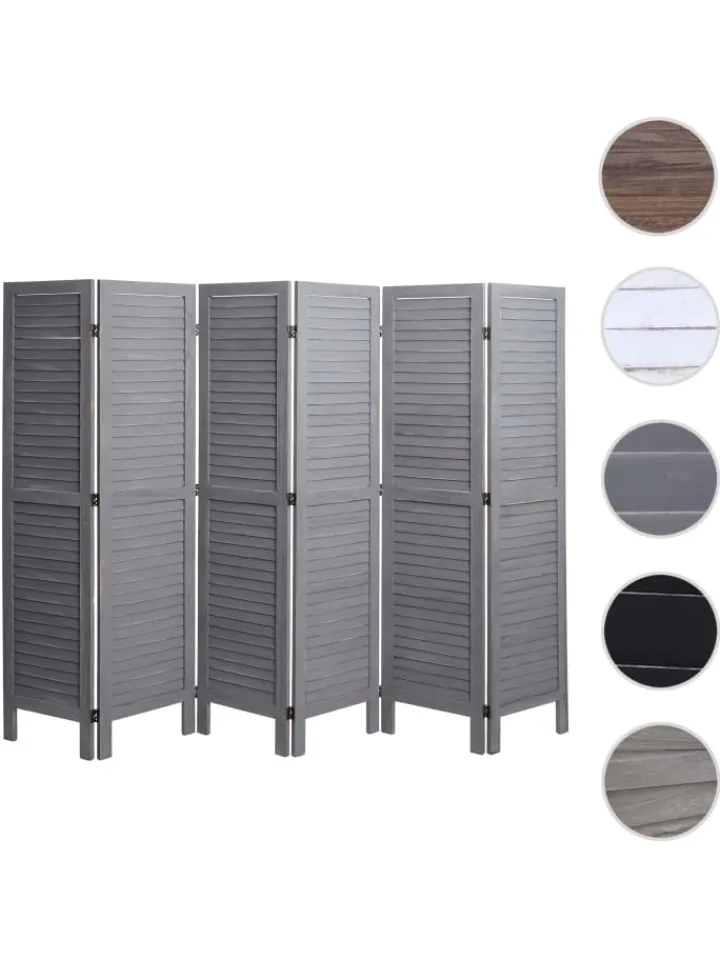 MCW Paravents<Paravent G30 im Shabby-Look, Grau