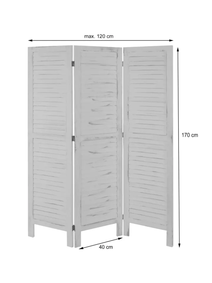 MCW Paravents<Paravent G30, Shabby-Look, Grau