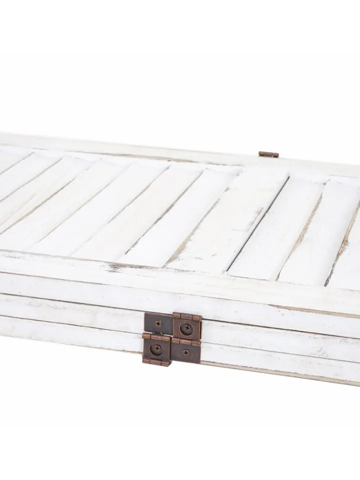 MCW Paravents<Paravent G30, Shabby-Look, Weiß