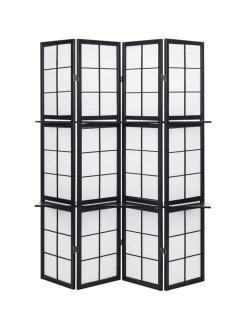 Beliani Paravents<Paravent GOMAGOI in Schwarz - (W) 120 x (H) 170 x (L) 2 cm