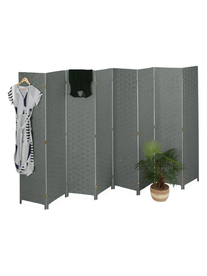 relaxdays Paravents<Paravent in Grau - (B)320 x (H)170cm