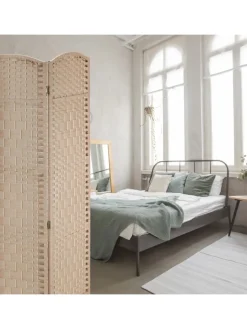 relaxdays Paravents<Paravent in Natur - (B)180 x (H)180cm