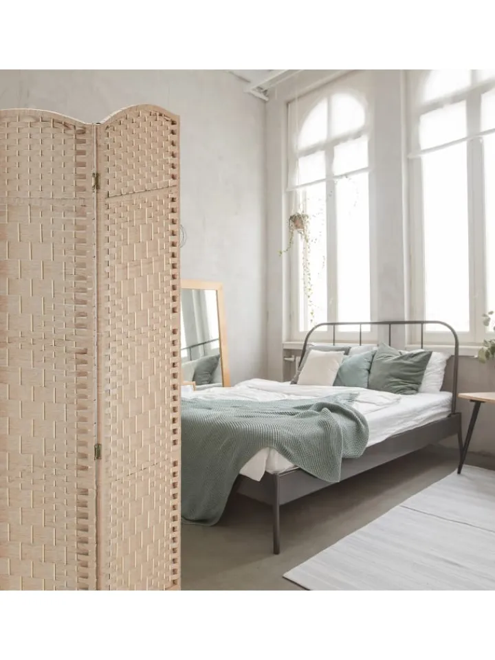 relaxdays Paravents<Paravent in Natur - (B)180 x (H)180cm