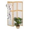relaxdays Paravents<Paravent in Natur/ Weiß - (B)135,5 x (H)168 cm