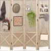 COSTWAY Paravents<Paravent mit Stecktafel in Hellbraun