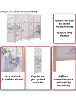 MCW Paravents<Paravent O70, Naturmotive 170x227cm, Kirschblüten