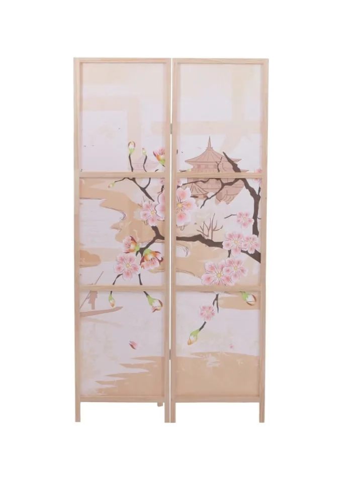 MCW Paravents<Paravent O70 Naturmotive 170x137cm, Kirschblüten