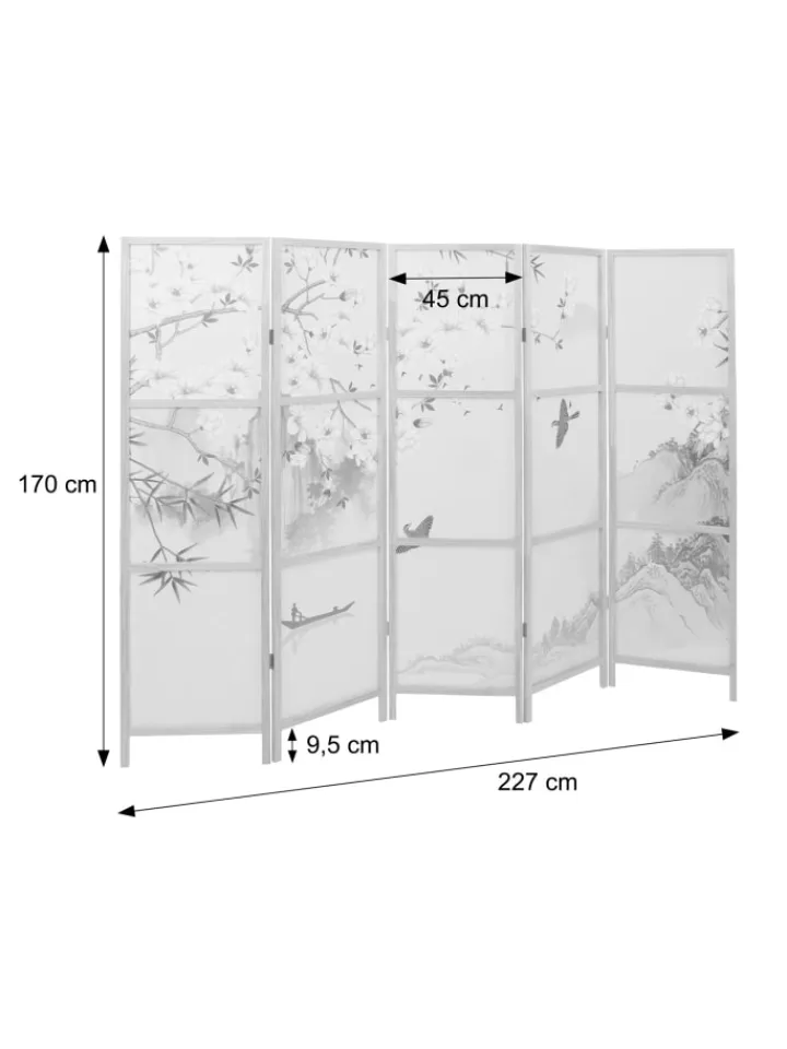 MCW Paravents<Paravent O70, Naturmotive 170x227cm, Blumen