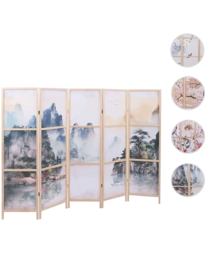 MCW Paravents<Paravent O70, Naturmotive 170x227cm, Berge