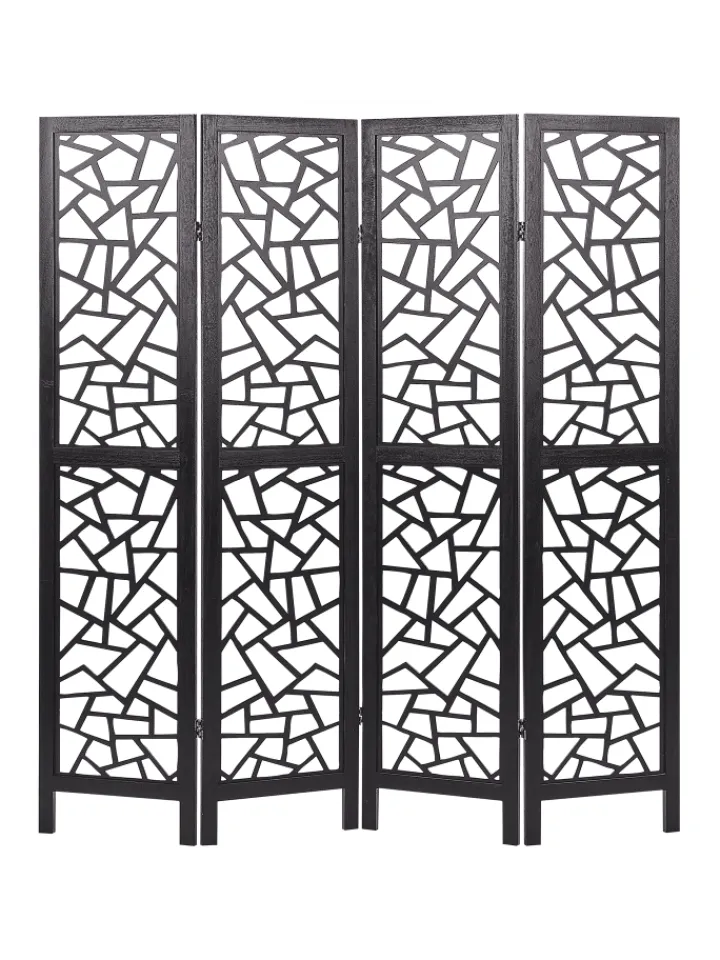 Beliani Paravents<Paravent PIANLARGO in Schwarz - (W) 163 x (H) 170 x (L) 2 cm