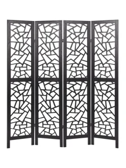 Beliani Paravents<Paravent PIANLARGO in Schwarz - (W) 163 x (H) 170 x (L) 2 cm