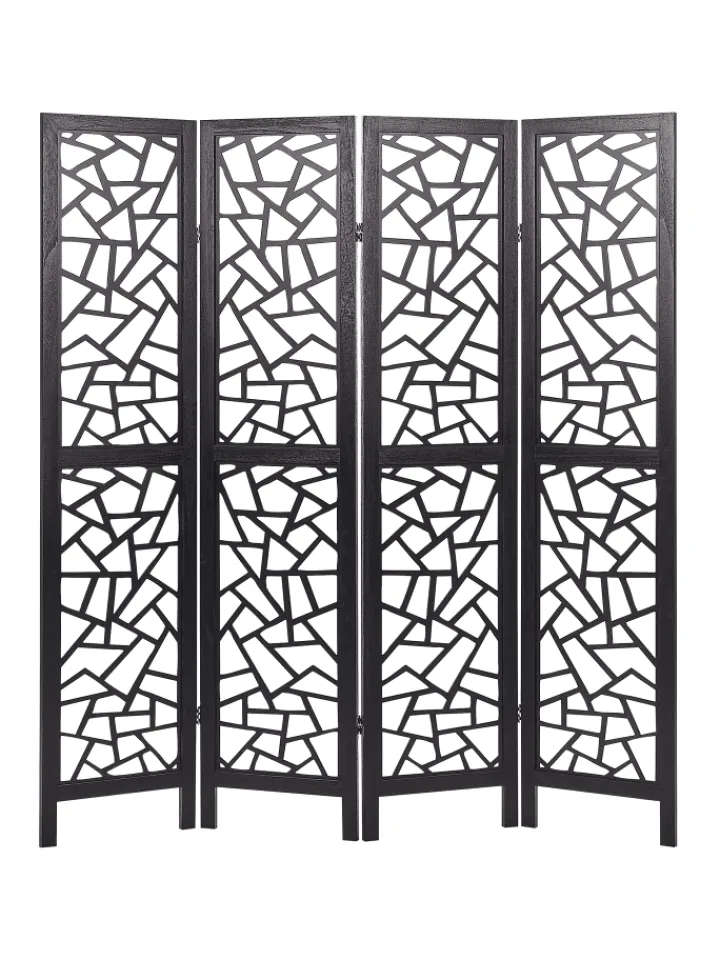 Beliani Paravents<Paravent PIANLARGO in Schwarz - (W) 163 x (H) 170 x (L) 2 cm