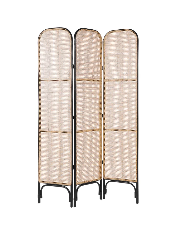 Beliani Paravents<Paravent POTENZA in /Braun/Schwarz - (W) 105 x (H) 180 x (L) 3 cm