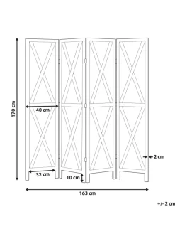 Beliani Paravents<Paravent RIDANNA in Braun - (W) 163 x (H) 170 x (L) 2 cm