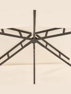 Beliani Gartenmöbel<Pavillon NARO in Beige/Schwarz - (W) 240 x (H) 245 x (L) 148 cm