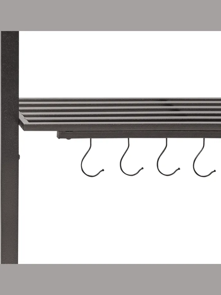 Beliani Gartenmöbel<Pavillon NARO in Beige/Schwarz - (W) 240 x (H) 245 x (L) 148 cm