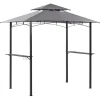 Beliani Gartenmöbel<Pavillon NARO in Grau/Schwarz - (W) 240 x (H) 245 x (L) 148 cm