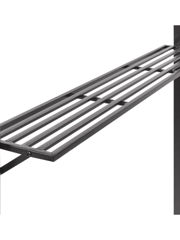 Beliani Gartenmöbel<Pavillon NARO in Grau/Schwarz - (W) 240 x (H) 245 x (L) 148 cm