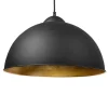Beliani Decken- & Hängeleuchten<Pendelleuchten CETINA in Schwarz/Gold - (W) 40 x (H) 129 x (L) 40 cm