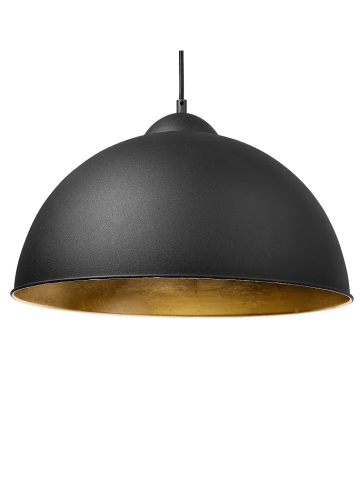 Beliani Decken- & Hängeleuchten<Pendelleuchten CETINA in Schwarz/Gold - (W) 40 x (H) 129 x (L) 40 cm