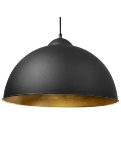 Beliani Decken- & Hängeleuchten<Pendelleuchten CETINA in Schwarz/Gold - (W) 40 x (H) 129 x (L) 40 cm