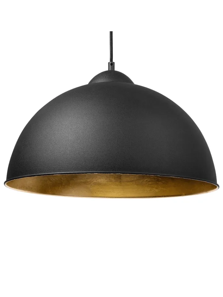 Beliani Decken- & Hängeleuchten<Pendelleuchten CETINA in Schwarz/Gold - (W) 40 x (H) 129 x (L) 40 cm
