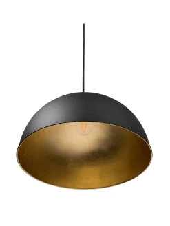 Beliani Decken- & Hängeleuchten<Pendelleuchten CETINA in Schwarz/Gold - (W) 40 x (H) 129 x (L) 40 cm