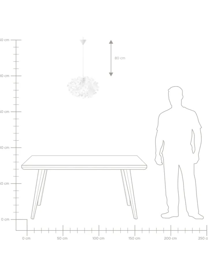 Beliani Decken- & Hängeleuchten<Pendelleuchten LAMONE in Weiß - (W) 40 x (H) 120 x (L) 40 cm