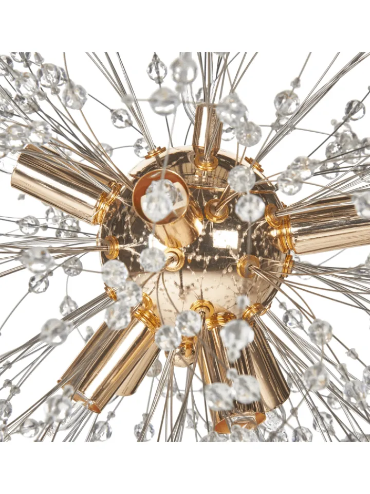 Beliani Decken- & Hängeleuchten<Pendelleuchten TOROLA in Gold/Transparent - (W) 56 x (H) 192 x (L) 56 cm