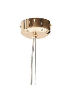 Beliani Decken- & Hängeleuchten<Pendelleuchten TOROLA in Gold/Transparent - (W) 56 x (H) 192 x (L) 56 cm