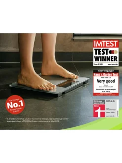 Soehnle Technik|Pflege & Gesundheit<Personenwaage "PWD Shape Sense Connect 200" in Grau - (L)39 x (B)33,5 cm
