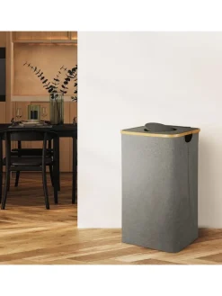 relaxdays Mülleimer<Pfandflaschen Sammelbehälter in Grau – 100 l