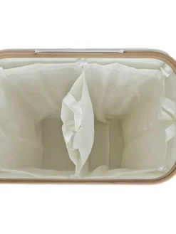 relaxdays Mülleimer<Pfandflaschen-Sammelbehälter in Beige - 140 Liter