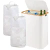 relaxdays Mülleimer<Pfandflaschen-Sammelbehälter in Weiß - 170 Liter