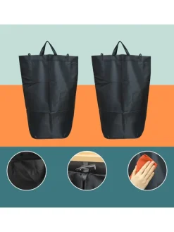 relaxdays Mülleimer<Pfandflaschen-Sammelbehälter in Schwarz - 140 Liter