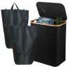 relaxdays Mülleimer<Pfandflaschen-Sammelbehälter in Schwarz - 170 Liter