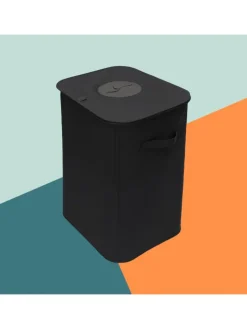 relaxdays Mülleimer<Pfandflaschen-Sammelbehälter in Schwarz - 100 l