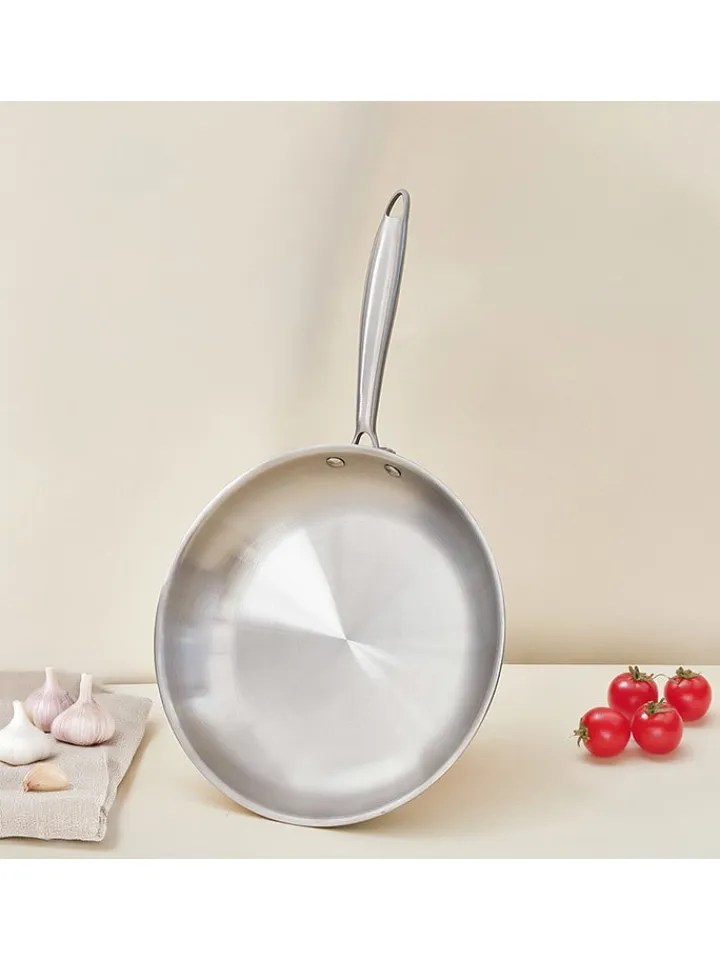Laguiole Kochgeschirr<Pfanne "Poèle" in Silber - Ø 24 cm