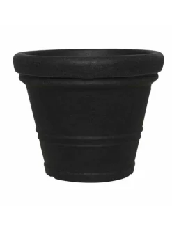 Siena Garden Pflanzen & Zubehör<Pflanzgefäß Amalia 35, Ø 35x28 cm in Schwarz/Granit in Schwarz/Granit