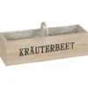 POSIWIO Pflanzen & Zubehör<Pflanzkasten ''Kräuterbeet'' in Beige - (B)42 x (H)12 x (T)13 cm